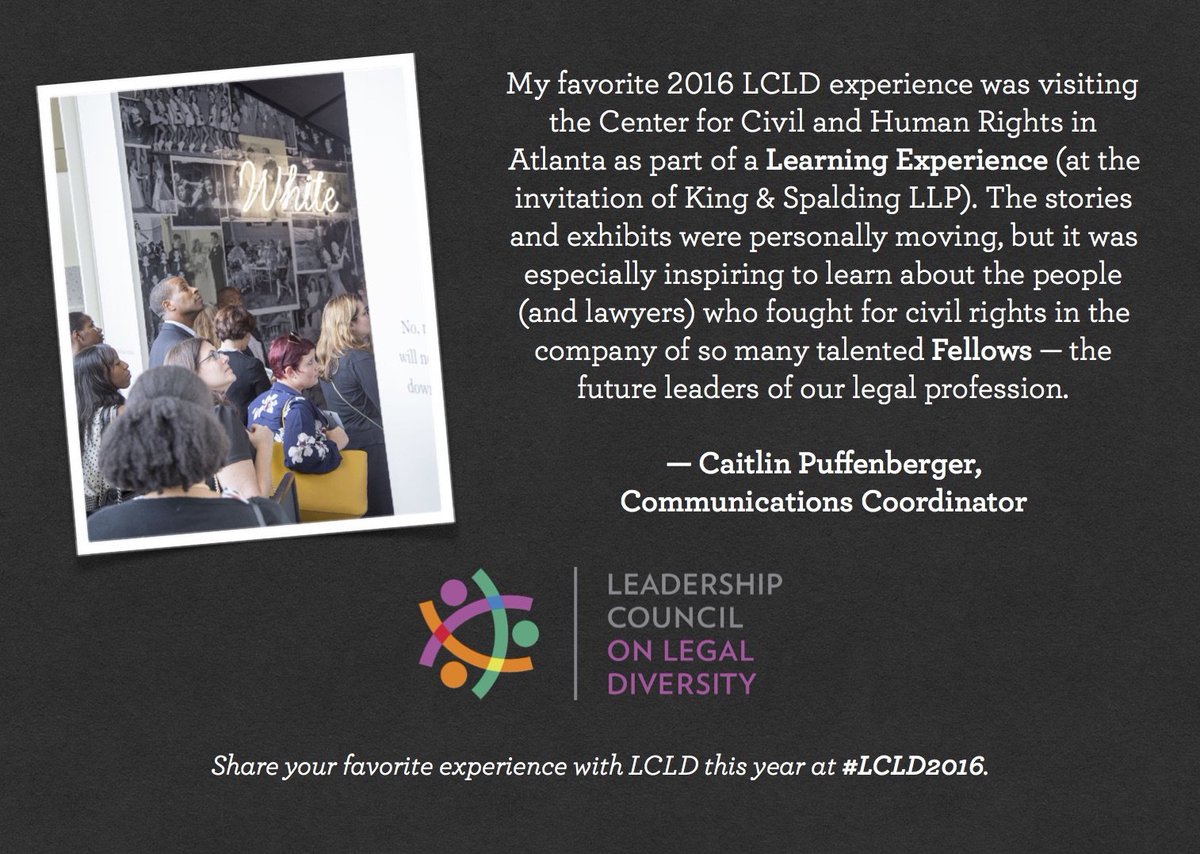 #LCLDFellows who made it to the #Atlanta Learning Experience also visited the <a href="/Ctr4CHR/">National Center for Civil and Human Rights</a>. #LCLD2016 <a href="/caitpuff/">Caitlin Puffenberger</a>