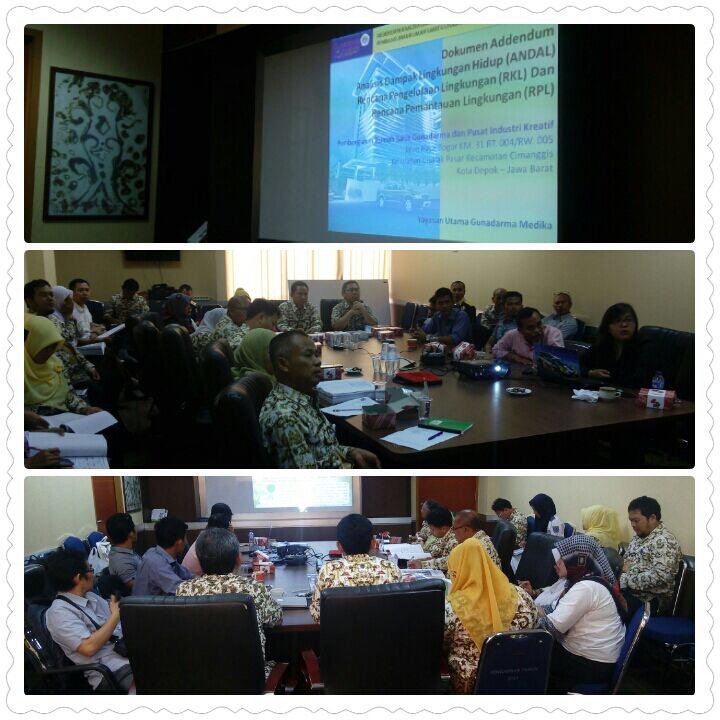 Rapat Adendum Dokumen Rencana Pengelolaan LH dan rencana pemantauan LH RKL-RPL Pembangunan RS. Gunadarma dan Pusat Industri Kreatif