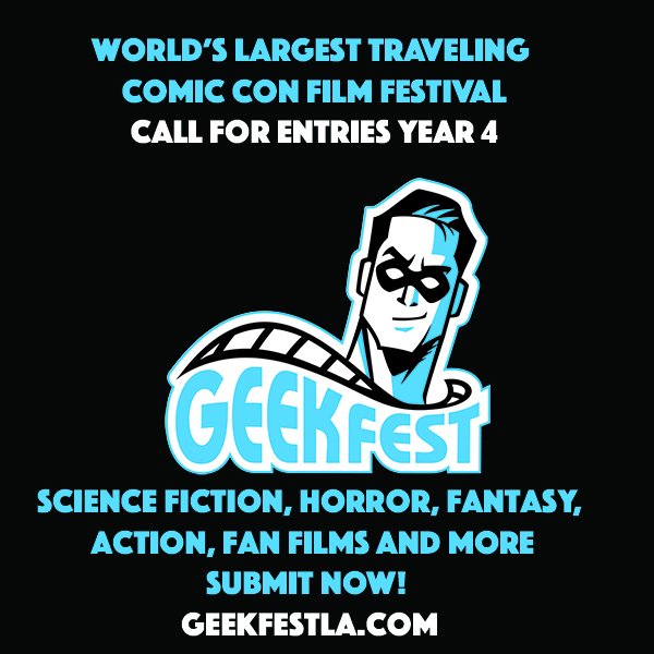 GeekFilmFests's tweet photo. FINAL DEADLINE DEC 31 @GeekFilmFests Call for Entries YR 4 World's LARGEST traveling #comiccon #filmfestival https://t.co/042u7ABDcJ https://t.co/2BfKPLUqAs
