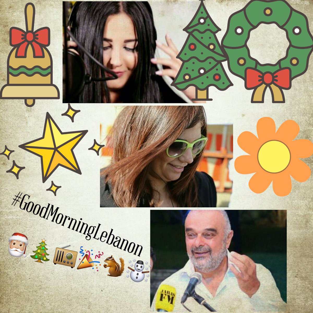 jarasscoop's tweet photo. 👉🏼#GoodMorningLebanon👈🏼
🎙🗣#LiveMorningShow on #JarasScoop With Marie-Joe, Madeleine & Johnny
Mon🔛Fri
7:00-11:00am
#Dec22 #ChristmasTime 🎄🎅🏼 https://t.co/UbD5KaPUbH