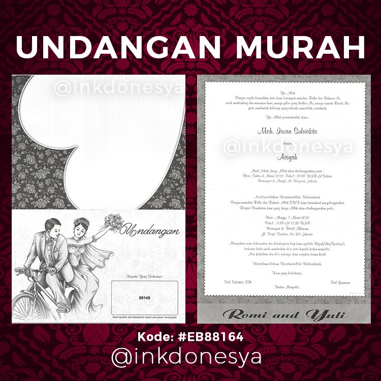 inkdonesya's tweet photo. Kalau sudah mantab, menikahlah..
#undanganmurah #undangannikah #undanganmalang https://t.co/b2KUybd1Pk