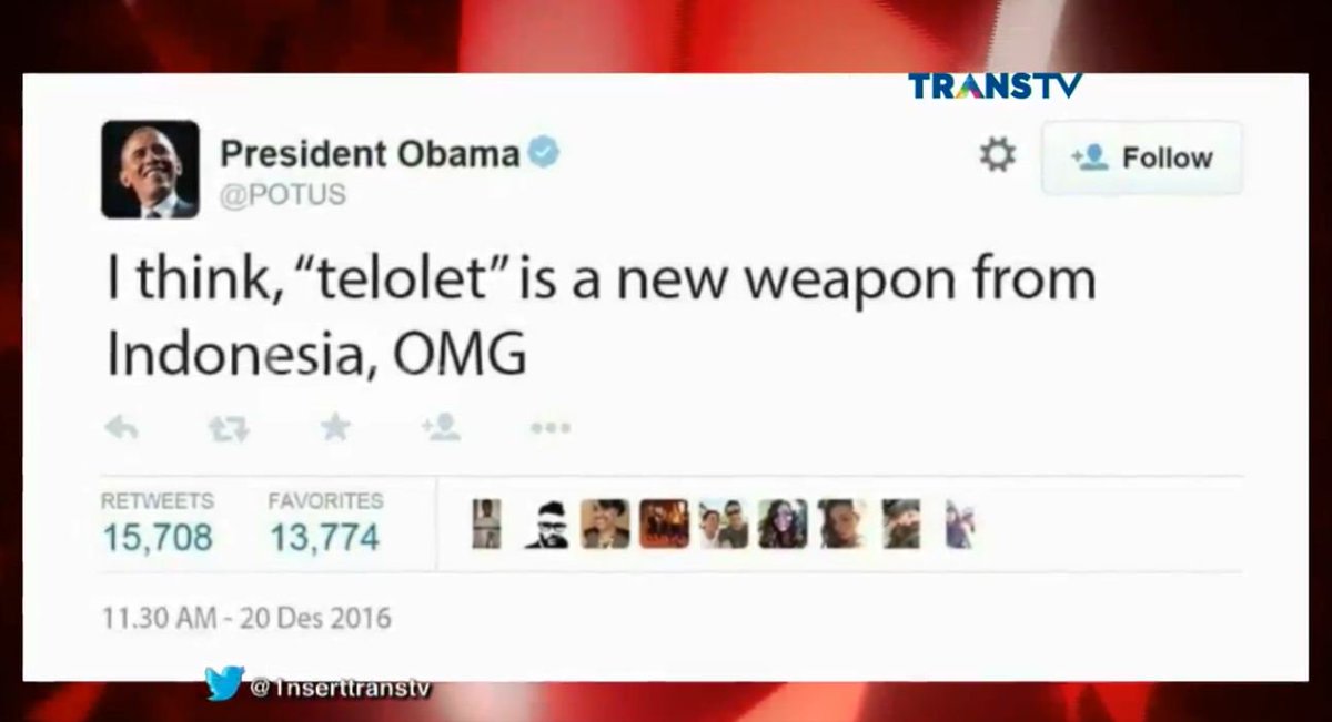 Obama ternyata ikutan kena demam OM TELOLET OM lho! @1nserttranstv