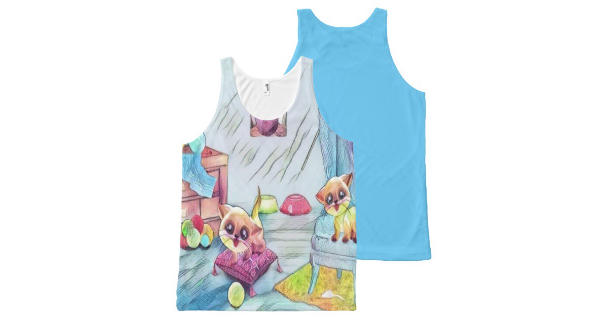 Giftz22's tweet photo. cats at play All-Over print tank top https://t.co/4qOHNzvUJC https://t.co/qhOwj9bSEV