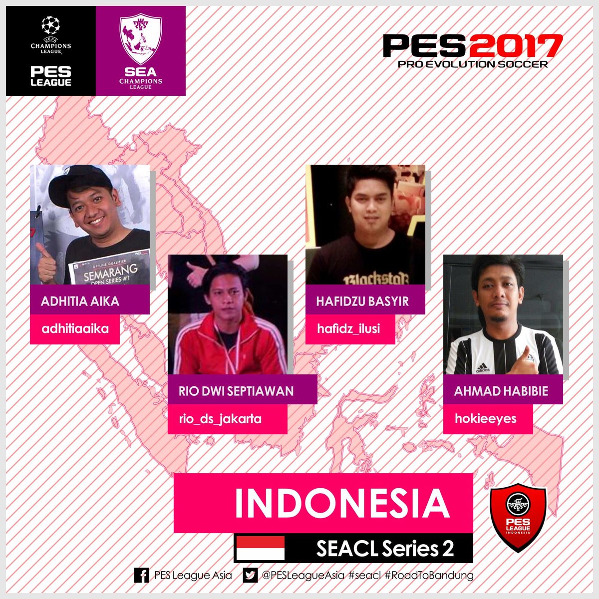 efootballsea's tweet photo. Our TOP 4 players from @PESLeagueID who will compete in SEACL online Series 2!
.
@pesleague @officialpes @we_konami @KonamiUK #seafinals https://t.co/ZzHoBlxvja