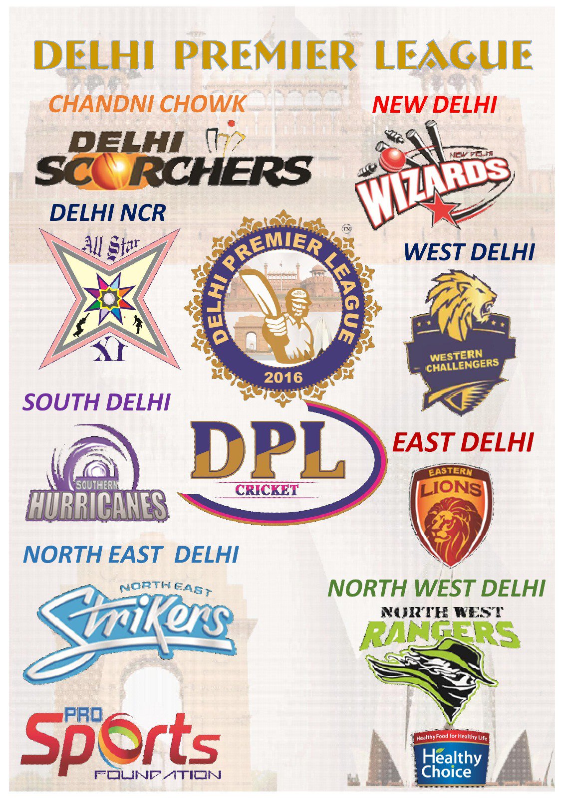 Delhi Premier League on X: Teams name n logos  / X