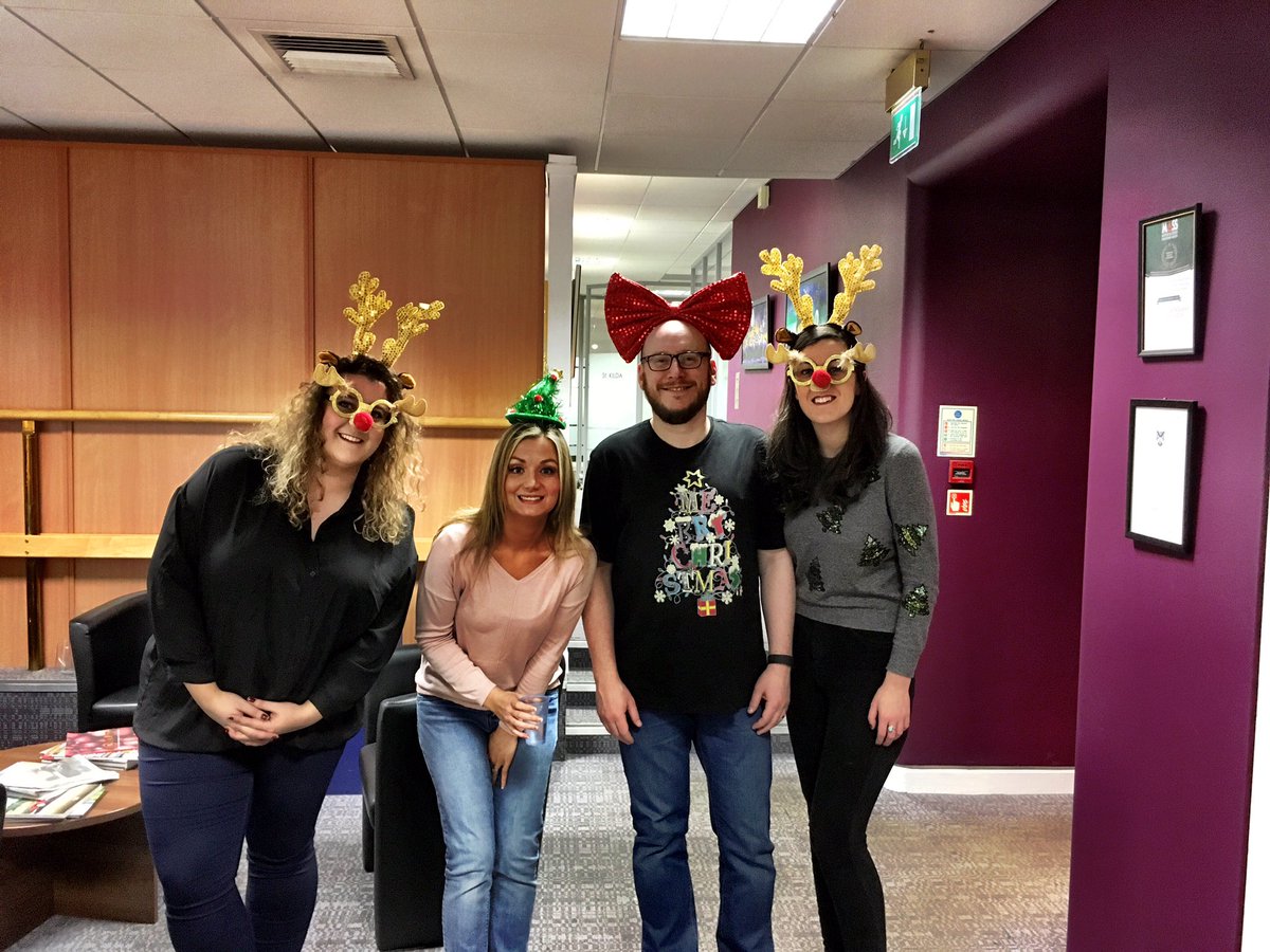 Christmas Jumper Day at Dallas McMillan in aid of @CancerSuppScot  starring <a href="/RachelHDM/">Rachel Hendry</a> <a href="/RachelSGDM/">Rachel Stubbs-Gorman</a> <a href="/dmcelroyDM/">David McElroy</a> and many more...