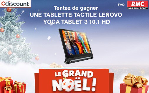RMCsport's tweet photo. [JEU]Dernier jour du #GrandNoelRMC! Aujourd'hui RT+Follow @RMCsport pour gagner une tablette @lenovo!
https://t.co/IXmYoagP7r https://t.co/oIJel7Rzj3