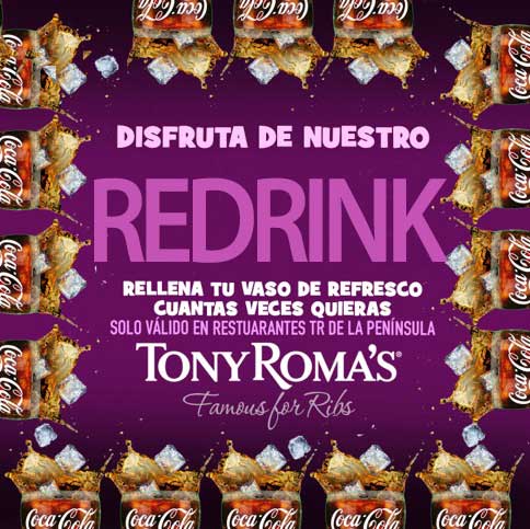 TonyRomasSpain's tweet photo. Acaba con tu sed en Tony Roma's.
Recuerda que ya tienes #Redrink en todos los Tony Roma's de la península. https://t.co/bavfoUMuW5