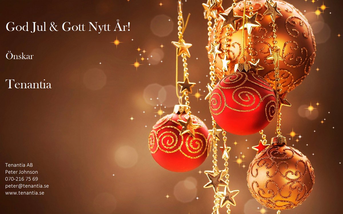 tenantiaab's tweet photo. God Jul &amp; Gott Nytt År! https://t.co/tBzZki0UtB