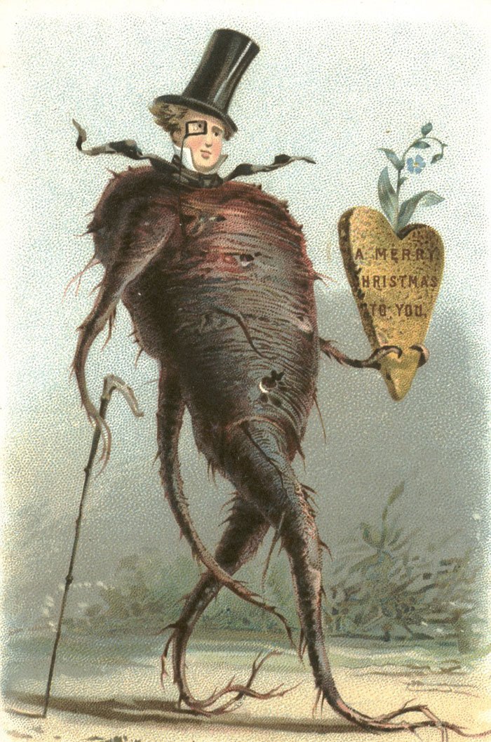 3 days to go to Xmas! Because they are so peculiar: #Victorian #vintagexmascards Collected by #TuckDBEphemera #backtotheroots