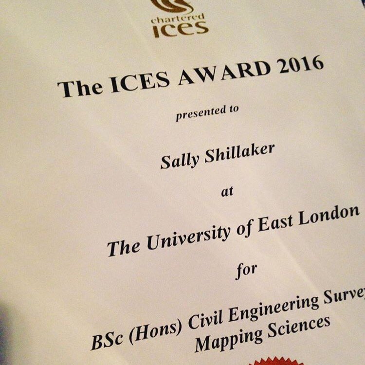 Our very own Sally winning The ICES Award this year. A very proud company #firstclasshonors #icesaward #UEL