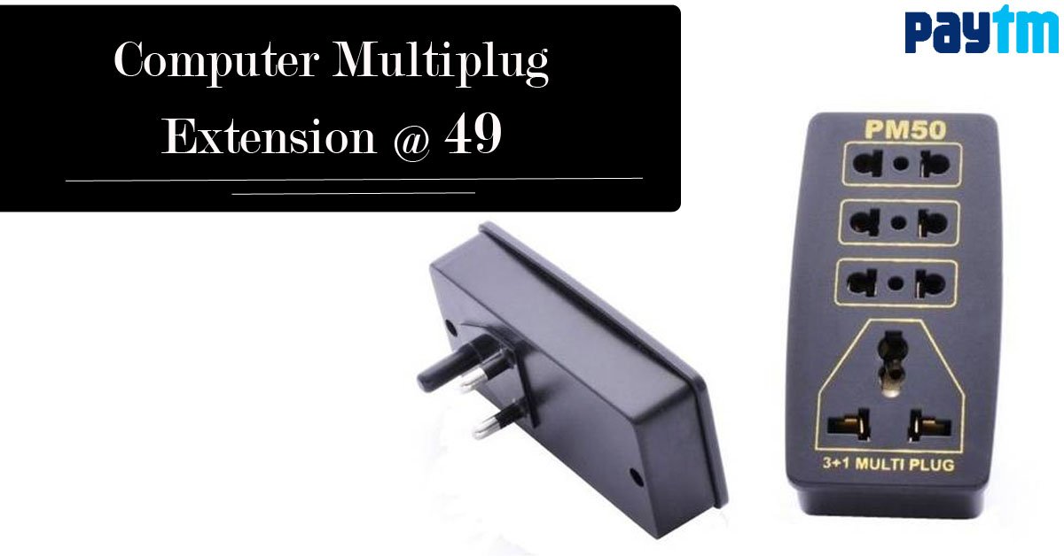 Couponhaat's tweet photo. #Paytm - Computer Multiplug Extension at Rs. 49
Grab Now- https://t.co/P7RYbkqwy7
#MahaBazaar #Couponhaat https://t.co/0iyyodzX6v