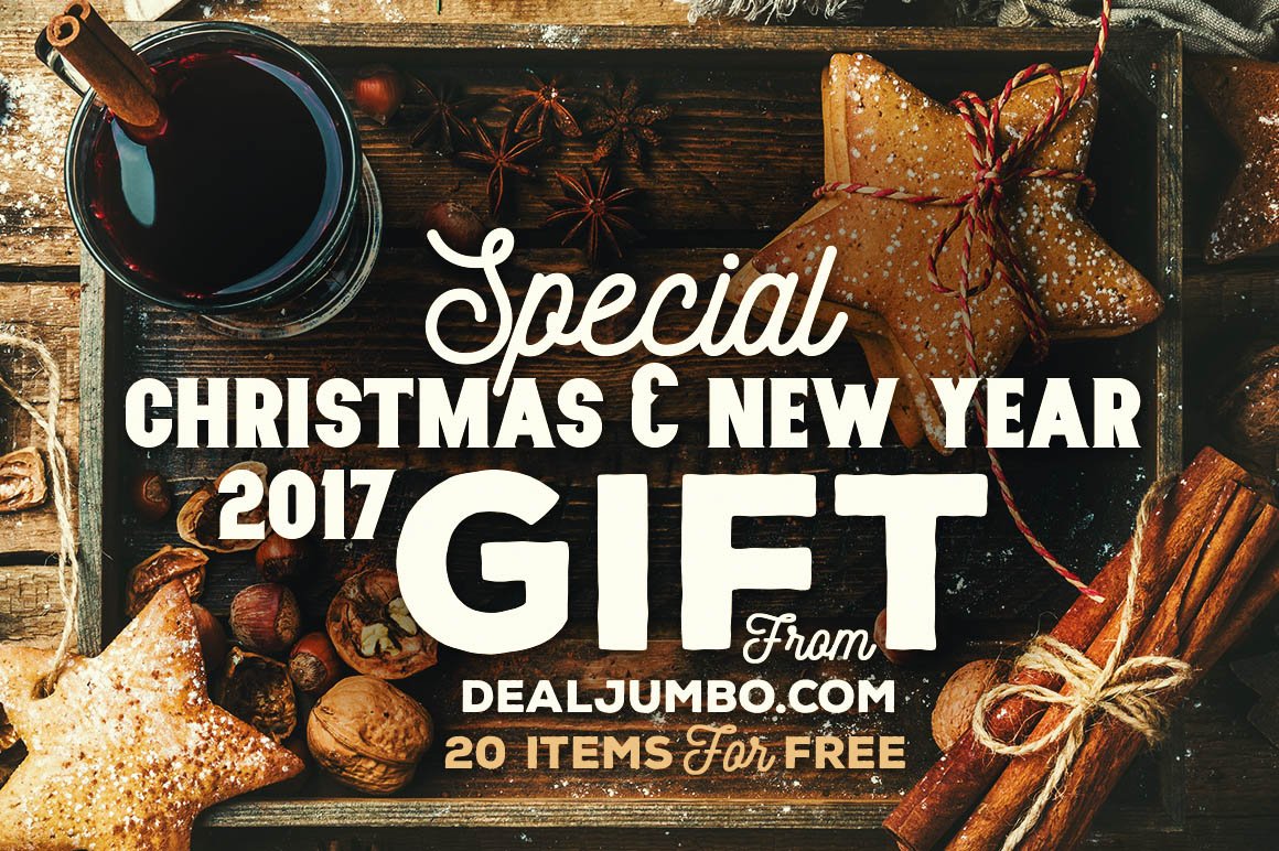 Download 20 premium graphic items for FREE - Special Christmas &amp; New Year 2017 Gift from Dealjumbo - goo.gl/oZ3uyl