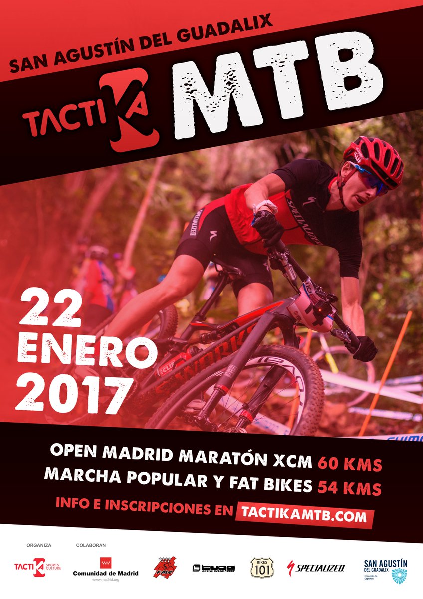 Specialized_ESP's tweet photo. El próximo 22 de enero estaremos en el @MtbTactika #MTB #XCM de #SanAgustínDeGuadalix (Madrid) junto a @bikes101_es https://t.co/BE8sSEaBtz