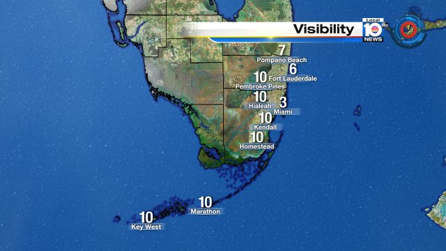 Limited visibility in a few areas as #fog begins to develop this Thursday morning in #SouthFlorida. https://t.co/PSmPU2XczU