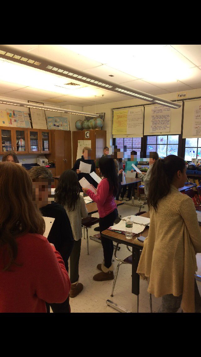 Students interacting, sharing information they researched and learning from each other during a Swap Meet. <a href="/RandolphMiddle/">RandolphMiddleSchool</a> <a href="/anne_vitale/">Anne Vitale</a>