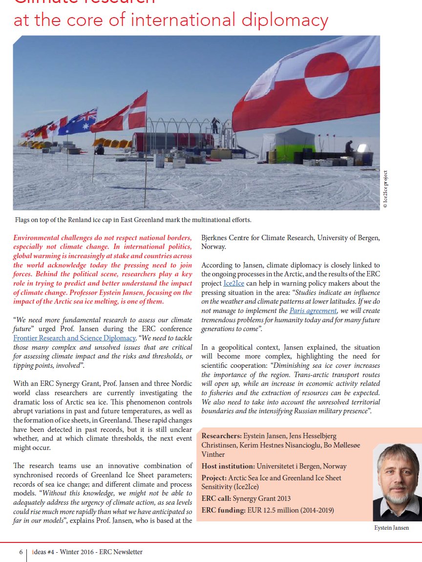 Spotlight on the #ice2ice project in <a href="/ERC_Research/">European Research Council (ERC)</a> winter newsletter  <a href="/uni_copenhagen/">University of Copenhagen</a>  <a href="/UniResearch/">Research</a>  <a href="/BjerknesBCCR/">Bjerknessenteret</a>  <a href="/dmidk/">DMI</a> <a href="/UiB/">Universitetet i Bergen</a>
