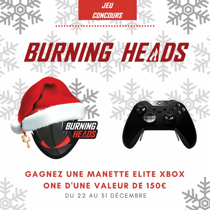 BH3_Esport's tweet photo. C'est Noël 🎄, la BH3 pense à vous avec son #JeuConcours 🎁! Gagnez une manette Elite #XboxOne 🎮simplement avec #RT + #FOLLOW @Burning_Heads https://t.co/SXiob9EKUb