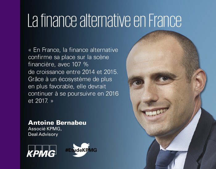 KPMG_France's tweet photo. [#KPMGBestof16] La France 1er pays européen sur le marché des #financements #alternatifs #crowdfunding #startup #PME https://t.co/ig2767wwZn https://t.co/CoZqYZSLYr