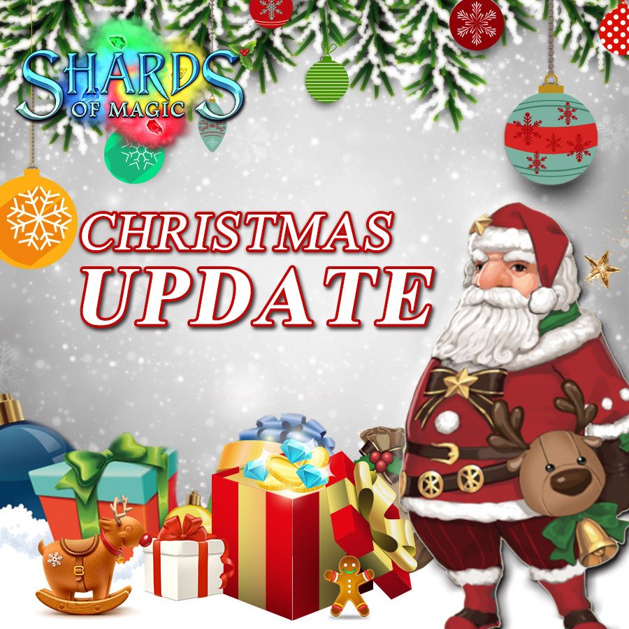 Shards_Of_Magic's tweet photo. Christmas UPDATES are coming. We also have reset 2x gems bonus event. Check them out in the game and facebook fanpage now! #shardsofmagic https://t.co/vBDalgmbi9