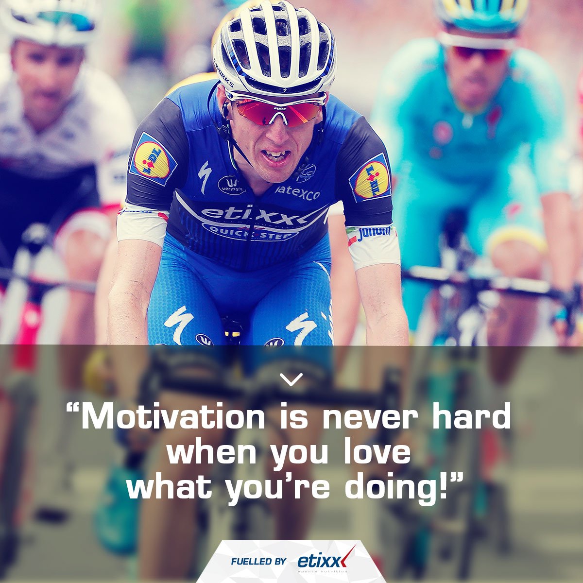 Etixx's tweet photo. We asked @DanMartin86 where he gets his motivation, a very easy question for him! :-) @quickstepteam https://t.co/i2xRD2i148