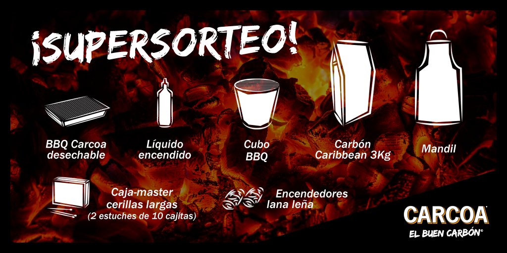 carboncarcoa's tweet photo. ¿Quieres una #barbacoa perfecta? Solo necesitas nuestro lote de productos! Participa en el sorteo: Follow + RT  https://t.co/Saz59omOL8 https://t.co/Gf3NITz9hT