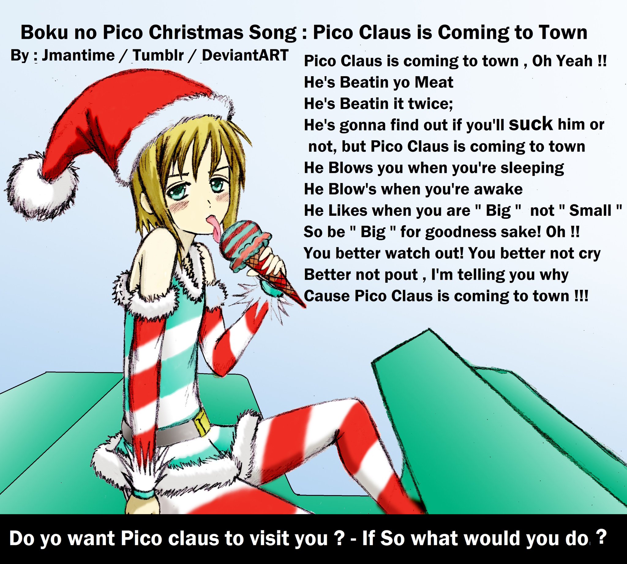 Boku no Pico Christmas Pico Claus - there's one scene with frosty #...
