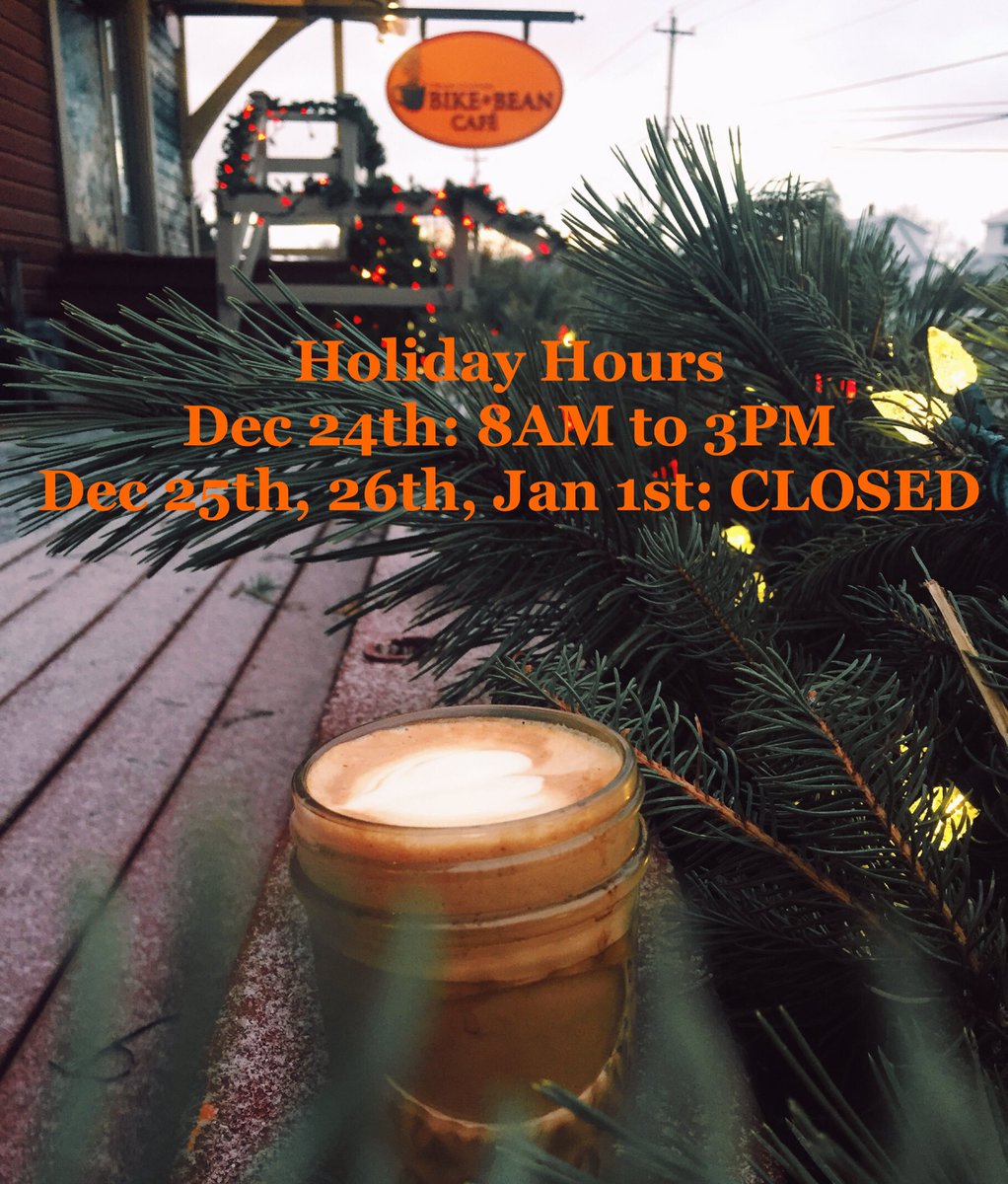 Another reminder of when we'll be closed over the holidays 🎄#holidayhours #bikeshop #cafe