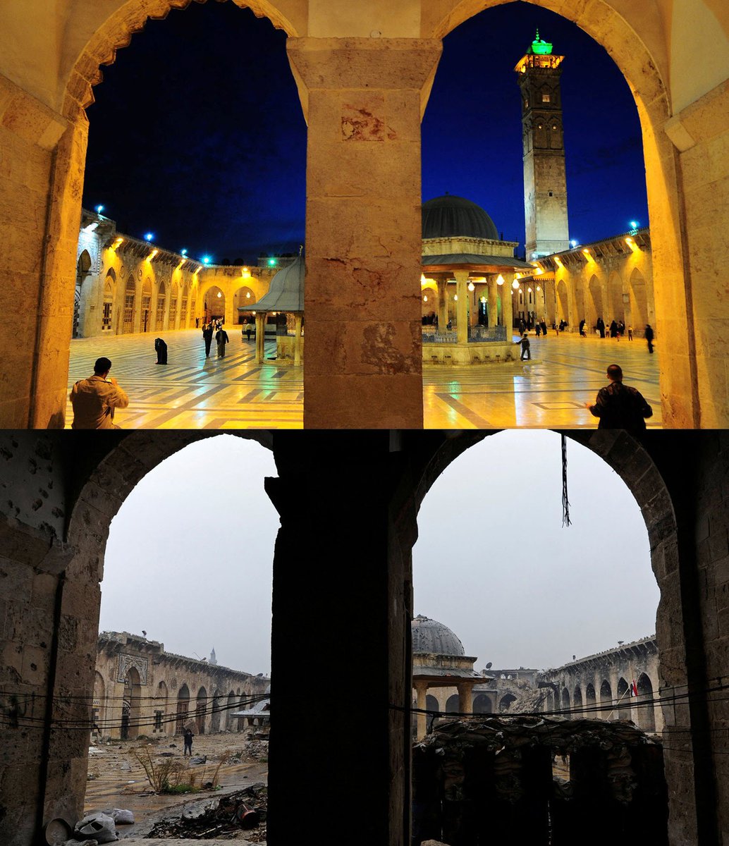 nouripour's tweet photo. Cultural heritage of mankind. Destroyed in #Aleppo.
#cry4Aleppo https://t.co/qOxSKDMC44