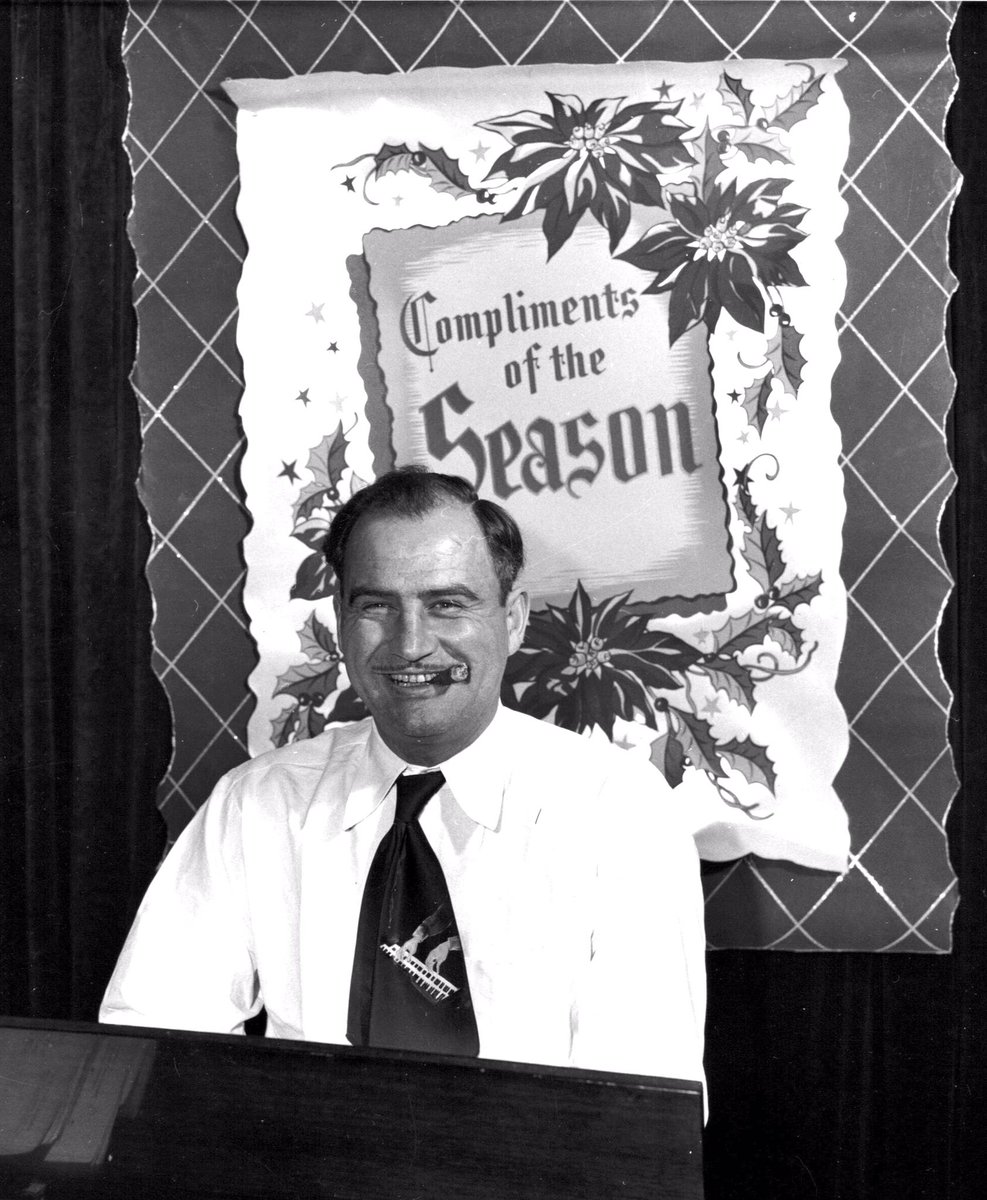 GracoInc's tweet photo. Graco founder Russell Gray playing the organ for a holiday celebration to boost employee morale during World War II. #throwbackthursday https://t.co/pjdpd64tFE