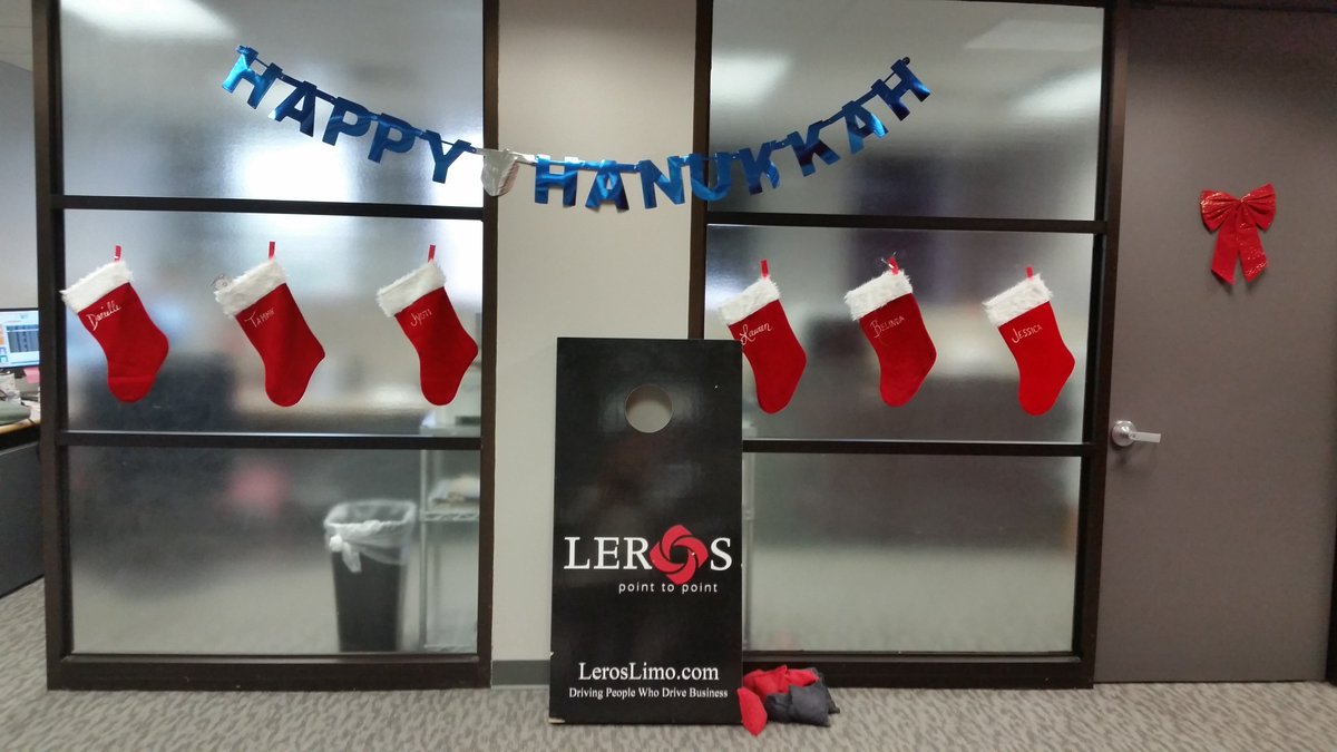 LerosLimos's tweet photo. Leros Cornhole! Annual Tradition at the holiday party! #HappyHanukkah #Cornhole #LerosFamily #LerosLife #HolidayParty #OfficeXMasParty https://t.co/jgOWx6FtDk