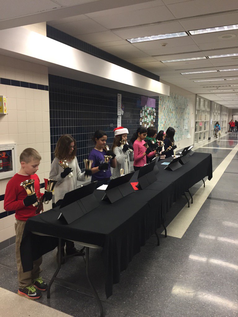 This morning the UMASD Middle School students are being entertained by the beautiful Bells!#talent