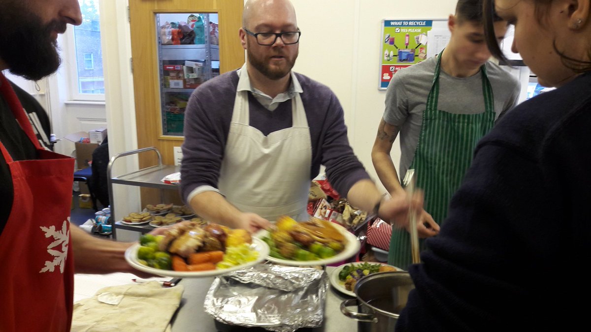 VineAldershot's tweet photo. And we're off - 50 meals served in record time... Happy Christmas everyone #helpthehomeless #helpunemployed https://t.co/KikV71mNqj