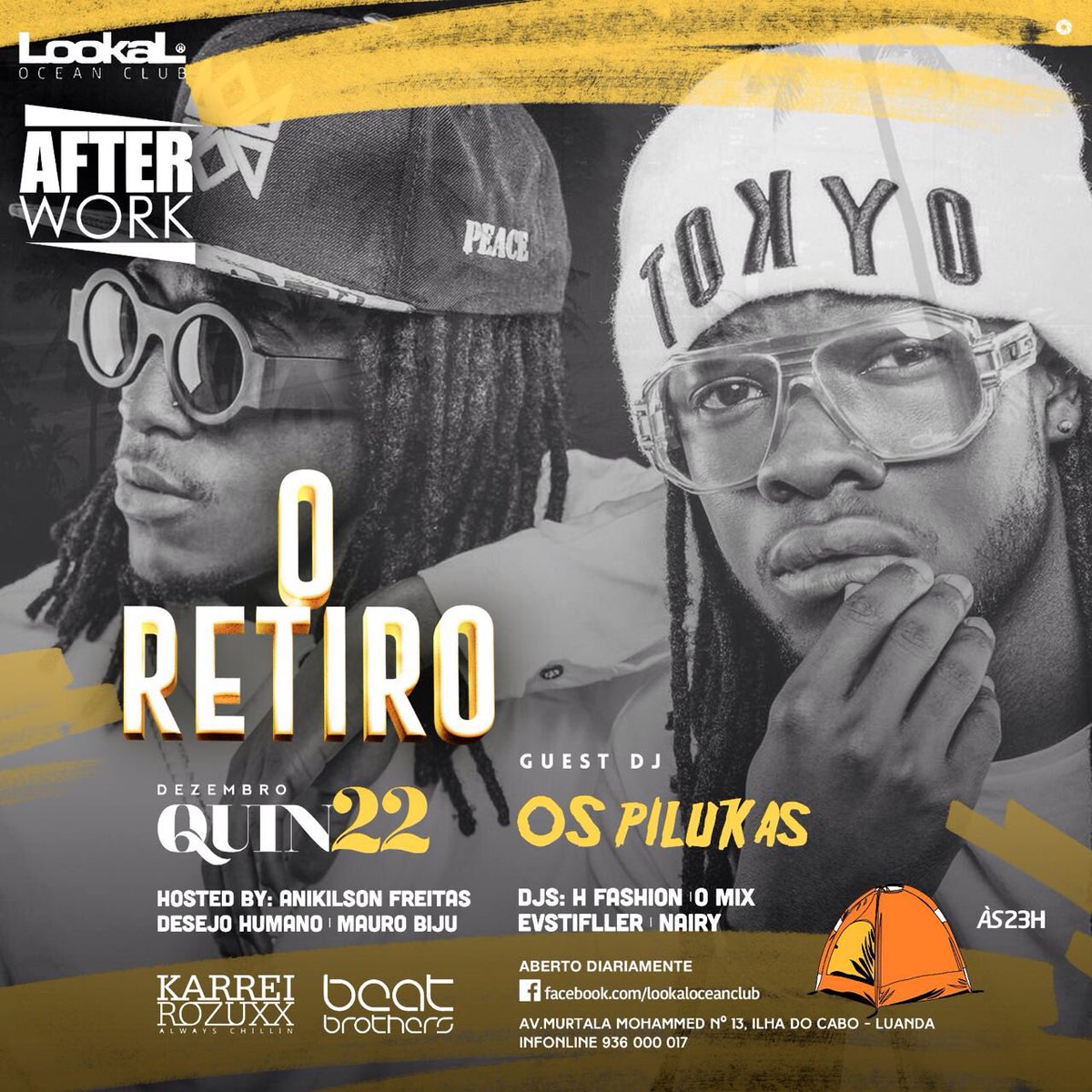 telminhothegoat's tweet photo. Angola Luanda hoje todos os caminho vão dar ao #LOOKAL Ilha de #LUANDA #ORETIRO #AFTERWORK LET'S GOOOOOOOOO!!!!! @OSPILUKAS 🕺🏾🕺🏾🎶 https://t.co/KnJgE7PHhn