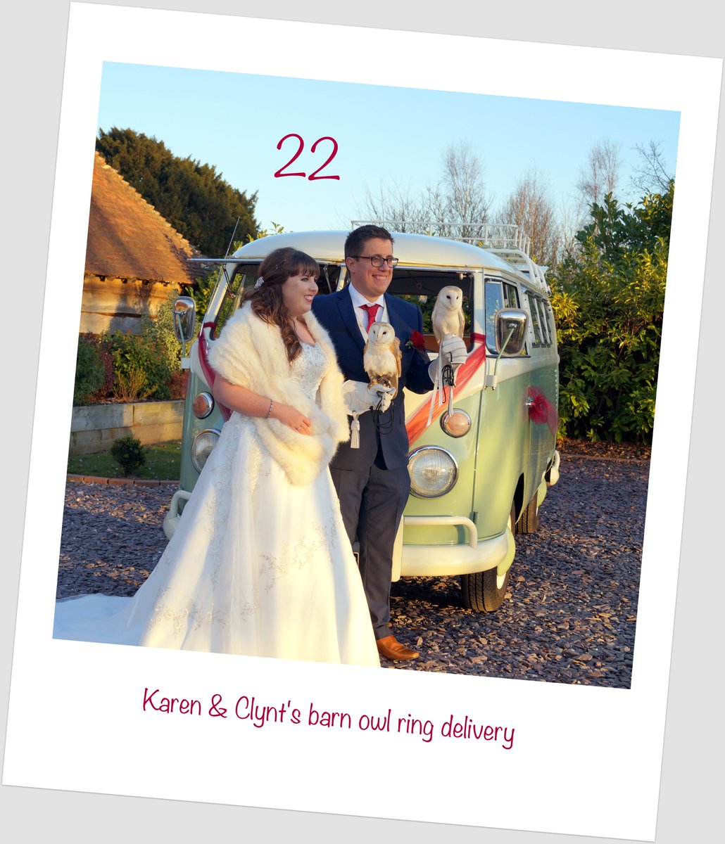 VinniesVVV's tweet photo. 3 more sleeps to #Xmas door 22 is Karen & Clynt's #wedding @SkylarkClub #barnowl #ringdelivery #vw #campervan https://t.co/QLJ6uwG8Bt