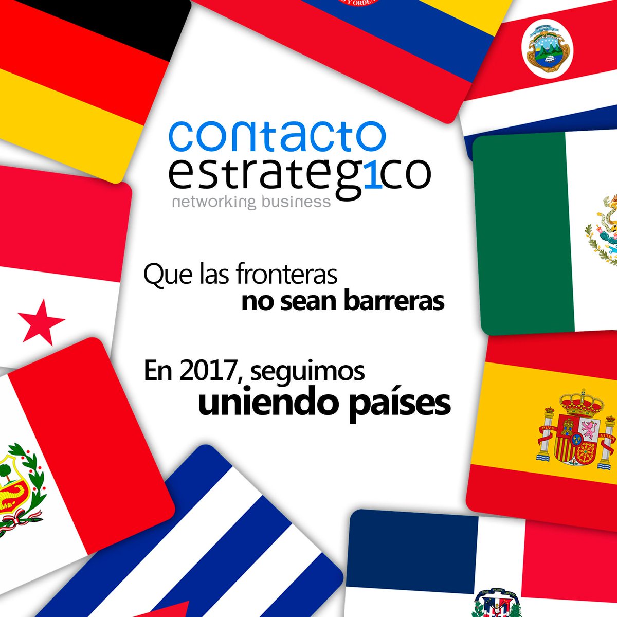 ContactoEstrate's tweet photo. En Contacto Estratégico seguiremos trabajando en 2017 para que las fronteras no supongan una barrera para el comercio #UniendoPaises https://t.co/Ison7EIIHN