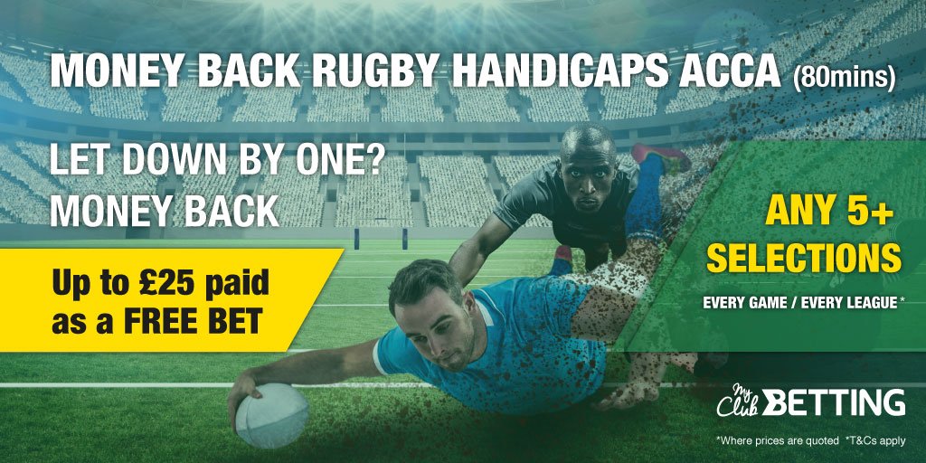 Planning a Rugby Handicap Acca?

Take advantage of this great offer via the <a href="/Cougarmania/">Keighley Cougars</a> MCB site: COUGARS.BET