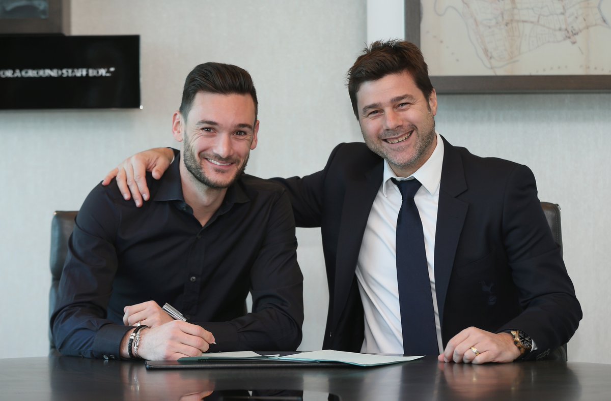 Footballtweet's tweet photo. DEAL DONE: Hugo Lloris has signed a new contract at Tottenham, keeping him at the club until 2022. https://t.co/6ClIzzuslc