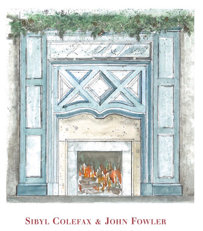 Season's Greetings! A watercolour of the fireplace in our new showroom 
#pimlicoroad #interiors #art #interiordesign