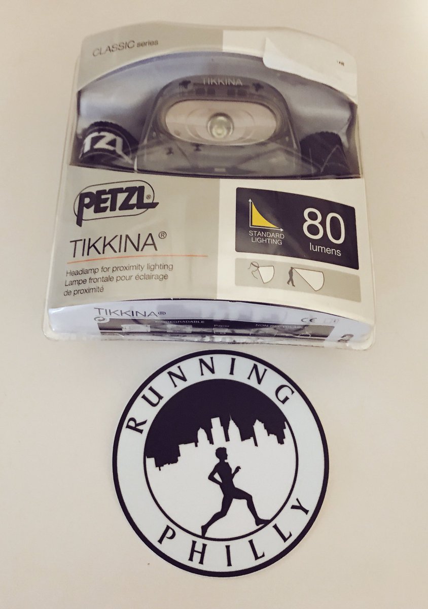 RunningPhilly's tweet photo. Day 4 of our 5 Days of Christmas #giveaway! Getting dark earlier. Retweet this tweet to win this @Petzl headlamp! #RunPhilly #RunChat https://t.co/ALfauWBujL
