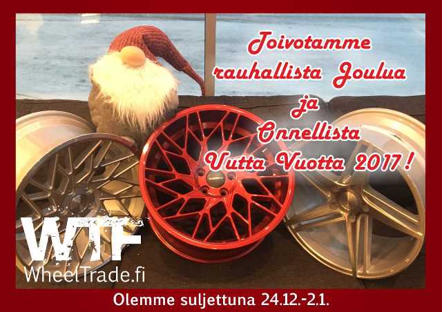 WheelTradeFi's tweet photo. #WTF #Hyvää #Joulua Olemme välipäivät suljettuna! Kiitos kaikille asiakkaille ja yhteistyökumppaneille! https://t.co/sTcV6qs89C