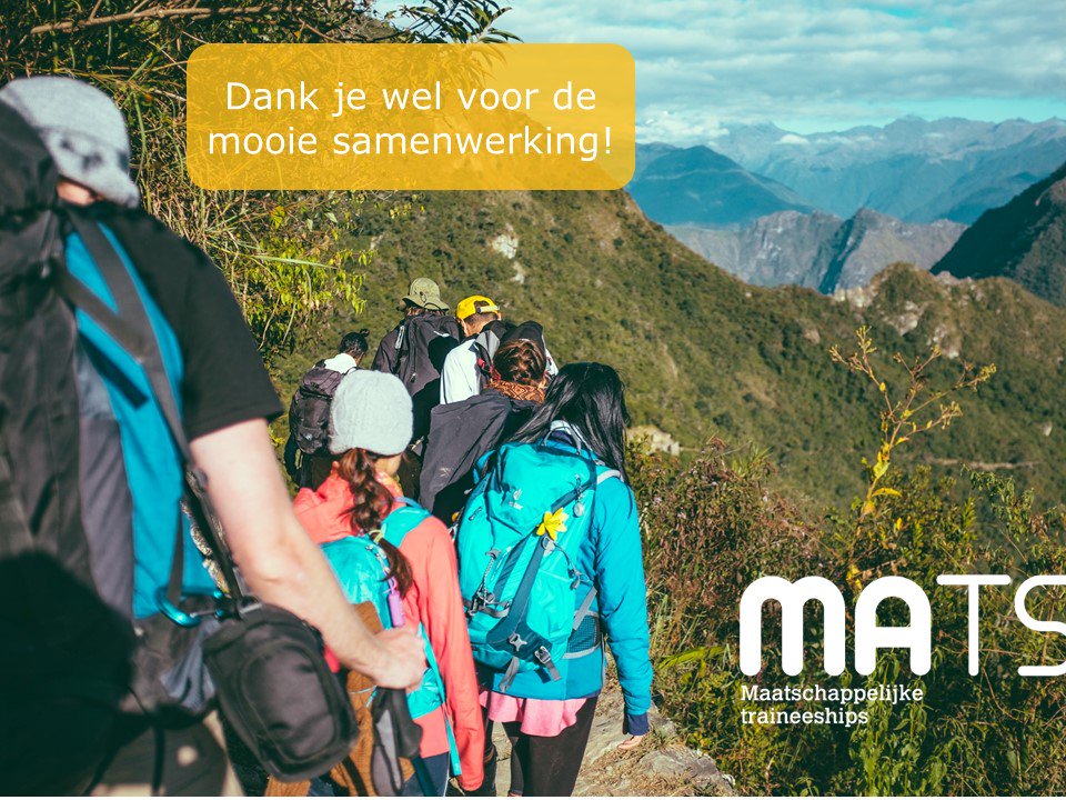 Trots op wat <a href="/kiesmats/">MATS</a> bereikte aan maatschappelijke impact en persoonlijke ontwikkeling. Dank aan alle MATSers! kiesmats.nl/mats/eindemats/