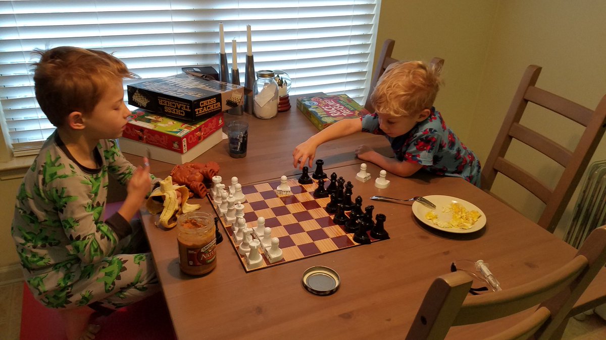 diggity_dave's tweet image. They are having fun but have no idea what they&apos;re doing. #learningchess