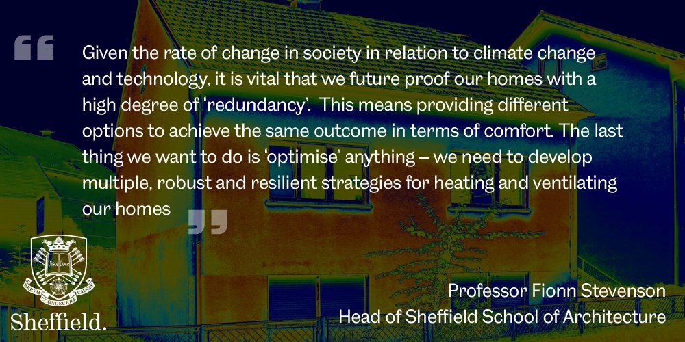 ShefUniNews's tweet photo. .@fionnstevenson looks at the need to future proof our homes #12daysofthinking https://t.co/ZI0wwELskM