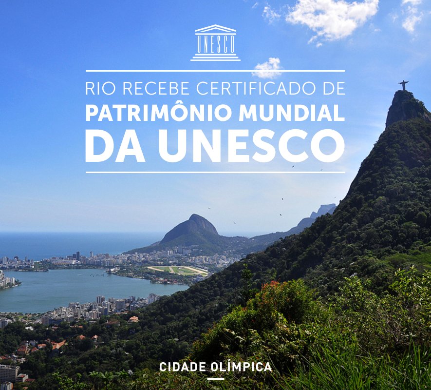 O Rio recebeu o certificado oficial de patrimônio mundial da Unesco, na categoria Paisagem Cultural! #MuitoAmorEnvolvido #OrgulhoDefine ❤