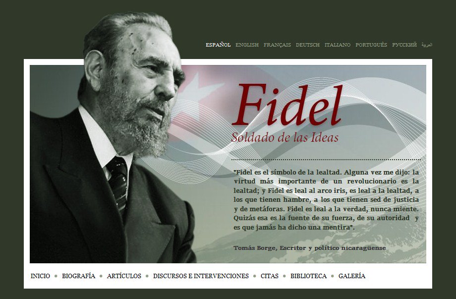 PartidoPCC's tweet photo. Tomas Borge: "Fidel es el símbolo de la lealtad..." https://t.co/NRWXTmxBDE #CubaEsNuestra #YoSoyFidel #Cuba https://t.co/iS11bymlWB