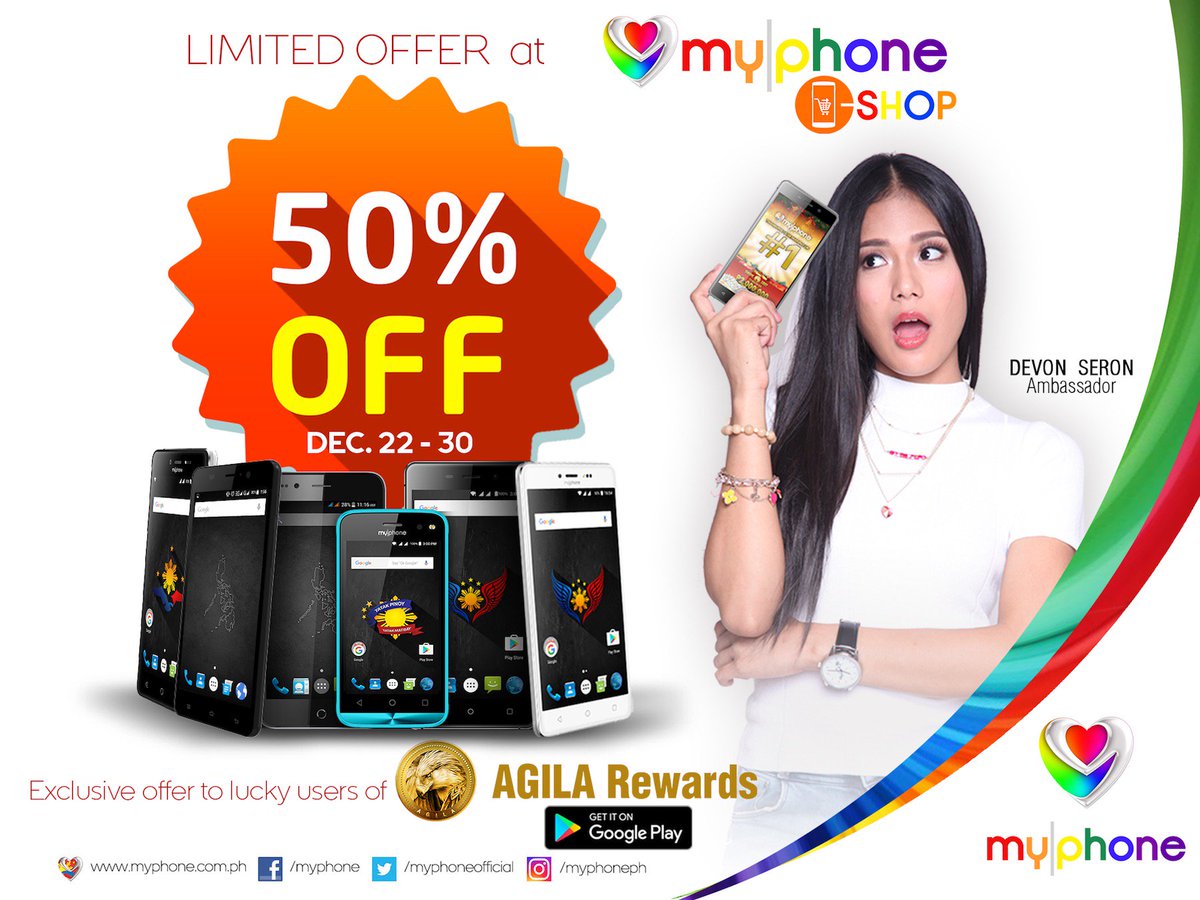villagepipol's tweet photo. MyPhone launches MyPhone O-Shop with 50% OFF to lucky AGILA Rewards users! @MyPhoneOfficial @agilarewards @devonseron17 #VillagePipol #VPlug https://t.co/EPLtxKMDim