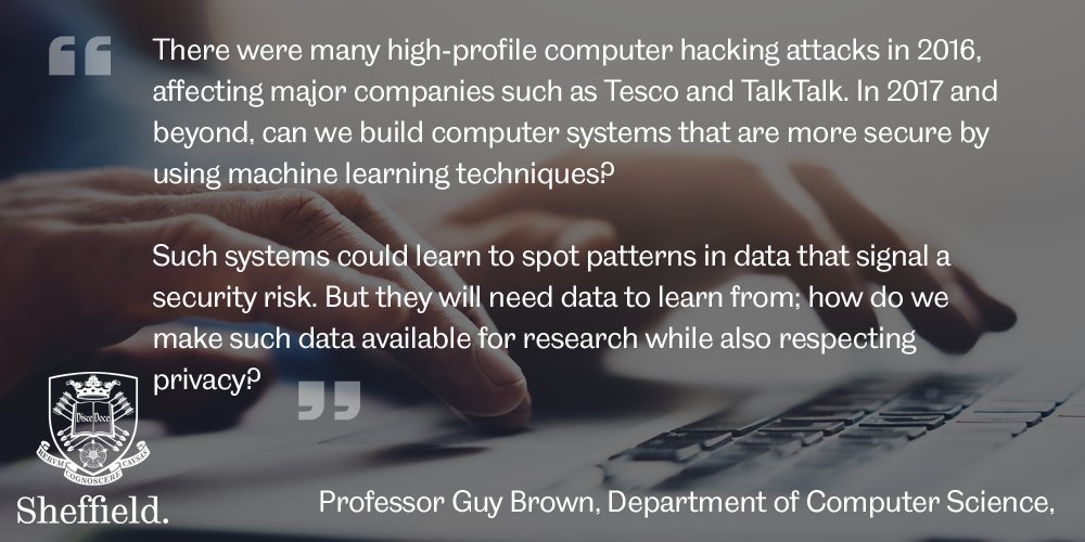 sheffielduni's tweet photo. Professor Guy Brown from @shefcompsci looks at computer hacking in 2016
#12daysofthinking https://t.co/GQi4HR3u8j