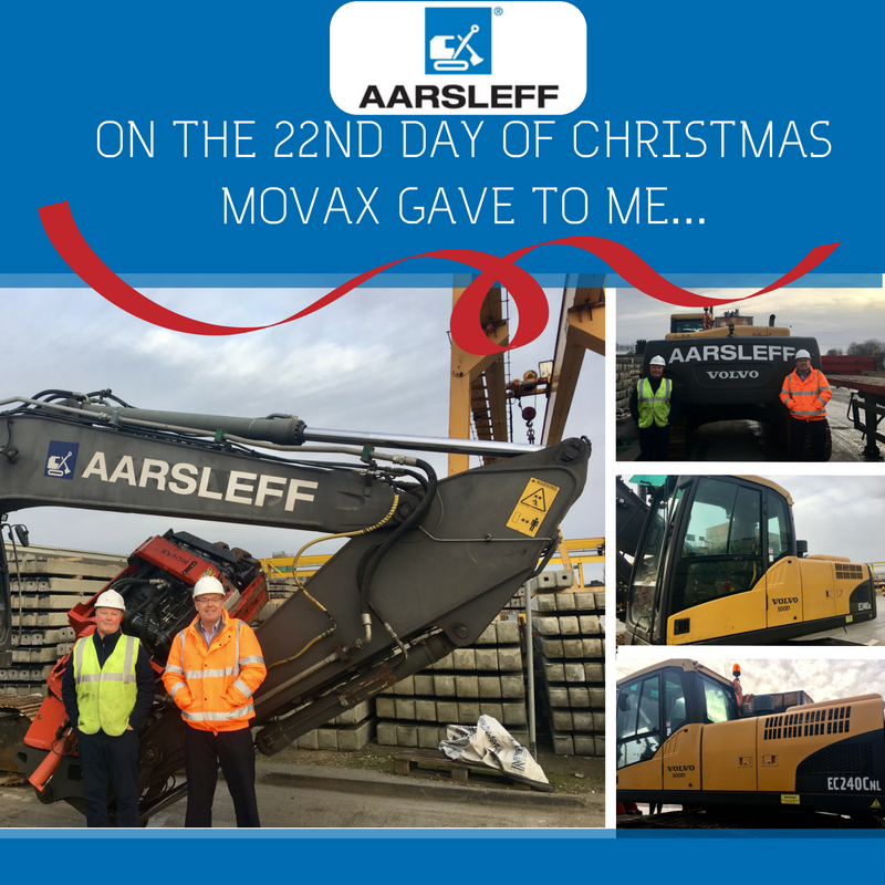 AarsleffUK's tweet photo. On the 22nd Day of Christmas, Movax gave to me #SP75 Volvo. For #SheetPiling info read here: https://t.co/4ROjwt2dV1 https://t.co/MxcBmS9bxF
