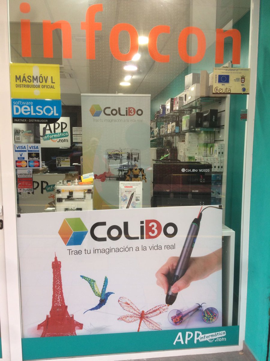 Colido_Iberica's tweet photo. Un nuevo #rincon3d de @Colido_3D
INFOCON Ceuta de @TiendasAPP apuestan por la #Impresion3D
https://t.co/jWIGmDcqbp https://t.co/RL6gihT0pQ